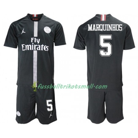 Fußballtrikots Paris Saint Germain Marquinhos 5 Jodan Schwarz Kinder 2018-2019 Kurzarm Ausweichtrikot kaufen